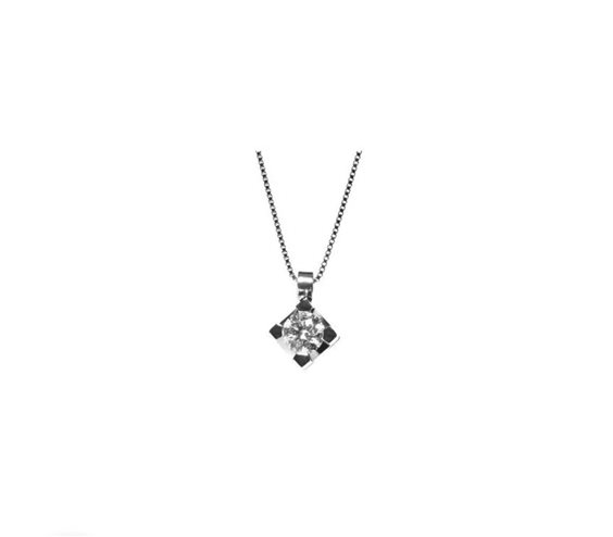 Collana Promesse Donna in Oro bianco Diamante 0.06 Ct PPLW006 - PPLW006